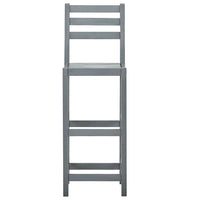 Thumbnail for Barhocker 4 Stk. Grau Massivholz Akazie