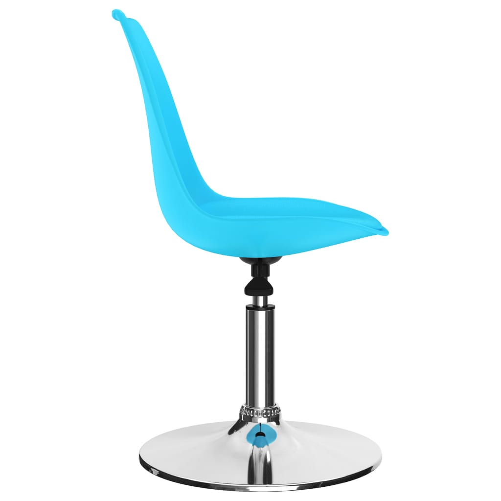 Drehbare Esszimmerstühle 2 Stk. Blau Kunstleder