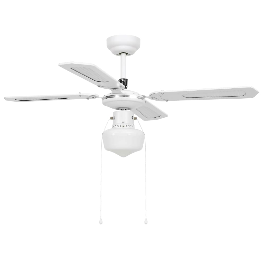 Deckenventilator mit Lampe 106 cm Weiß