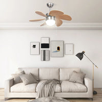 Thumbnail for Deckenventilator mit Lampe 76 cm Hellbraun