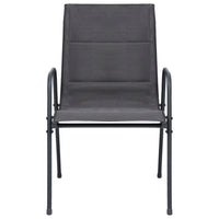 Thumbnail for Stapelbare Gartenstühle 2 Stk. Stahl und Textiline Anthrazit