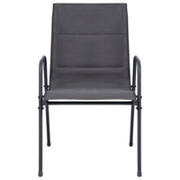 Thumbnail for Stapelbare Gartenstühle 4 Stk. Stahl und Textiline Anthrazit