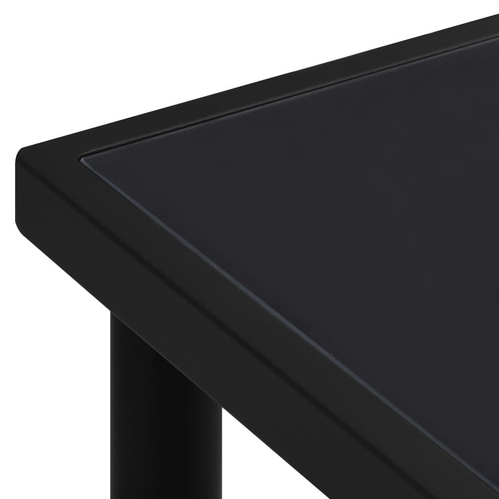 Gartentisch 190x90x74 cm Schwarz Stahl