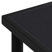 Thumbnail for Gartentisch 190x90x74 cm Schwarz Stahl