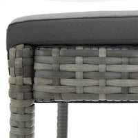 Thumbnail for Garten-Barhocker mit Kissen 2 Stk. Grau Poly Rattan