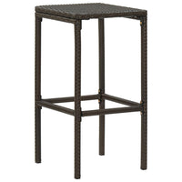 Thumbnail for Barhocker mit Kissen 6 Stk. Braun Poly Rattan