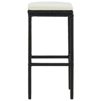 Thumbnail for Barhocker mit Kissen 6 Stk. Schwarz Poly Rattan