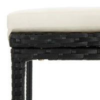 Thumbnail for Barhocker mit Kissen 6 Stk. Schwarz Poly Rattan