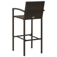 Thumbnail for Barhocker 2 Stk. Braun Poly Rattan