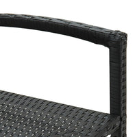 Thumbnail for Barhocker 2 Stk. Schwarz Poly Rattan