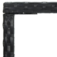 Thumbnail for Garten-Bartisch Schwarz 70x70x110 cm Poly Rattan und Glas