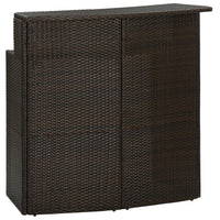 Thumbnail for Garten-Bartisch Braun 120x55x110 cm Poly Rattan