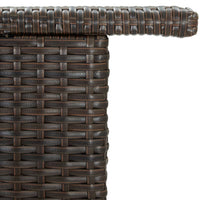 Thumbnail for Garten-Bartisch Braun 120x55x110 cm Poly Rattan