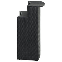 Thumbnail for Garten-Bartisch Schwarz 120x55x110 cm Poly Rattan