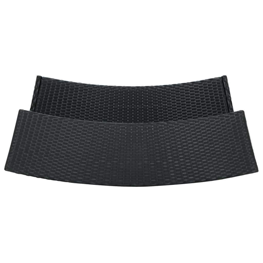 Garten-Bartisch Schwarz 120x55x110 cm Poly Rattan