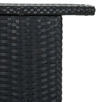 Thumbnail for Garten-Bartisch Schwarz 120x55x110 cm Poly Rattan