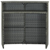 Thumbnail for Garten-Bartisch Grau 120x55x110 cm Poly Rattan