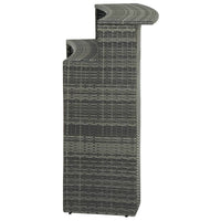 Thumbnail for Garten-Bartisch Grau 120x55x110 cm Poly Rattan