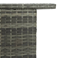 Thumbnail for Garten-Bartisch Grau 120x55x110 cm Poly Rattan