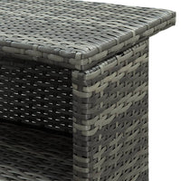 Thumbnail for Garten-Bartisch Grau 120x55x110 cm Poly Rattan