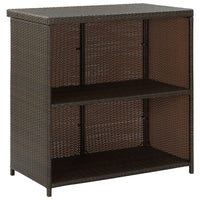 Thumbnail for 3-tlg. Bar Set Poly Rattan Braun