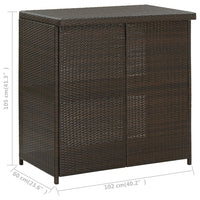 Thumbnail for 3-tlg. Bar Set Poly Rattan Braun
