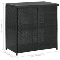 Thumbnail for 3-tlg. Bar Set Poly Rattan Schwarz