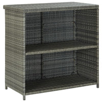 Thumbnail for 3-tlg. Bar Set Poly Rattan Grau