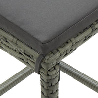Thumbnail for 3-tlg. Bar Set Poly Rattan Grau