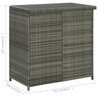 Thumbnail for 3-tlg. Bar Set Poly Rattan Grau