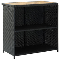 Thumbnail for 3-tlg. Bar-Set Poly Rattan Schwarz