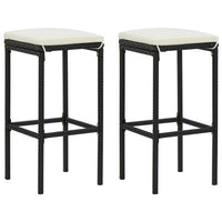 Thumbnail for 3-tlg. Bar-Set Poly Rattan Schwarz