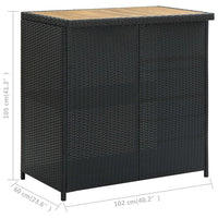 Thumbnail for 3-tlg. Bar-Set Poly Rattan Schwarz