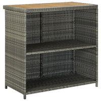 Thumbnail for 3-tlg. Bar Set Poly Rattan Grau