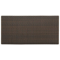 Thumbnail for Bartisch mit Regal Braun 120x60x110 cm Poly Rattan