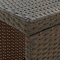 Thumbnail for Bartisch mit Regal Braun 120x60x110 cm Poly Rattan