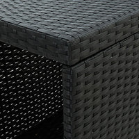 Thumbnail for Bartisch mit Regal Schwarz 120x60x110 cm Poly Rattan