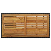 Thumbnail for Bartisch mit Regal Schwarz 120x60x110 cm Poly Rattan