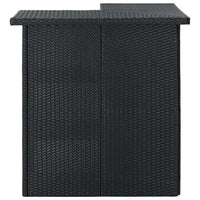 Thumbnail for Eck-Bartisch Schwarz 100x50x105 cm Poly Rattan