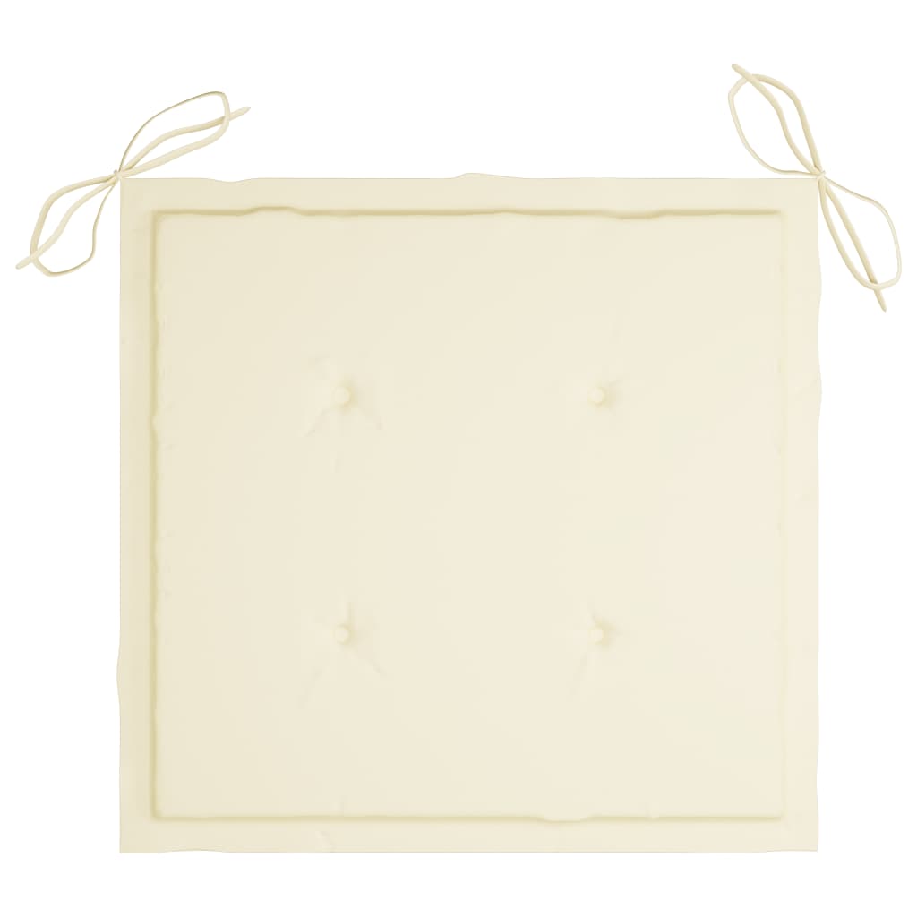 Gartenstuhl-Kissen 2 Stk. Creme 40x40x3 cm Stoff