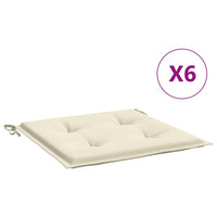 Thumbnail for Gartenstuhl-Kissen 6 Stk. Creme 40x40x3 cm Oxford-Gewebe