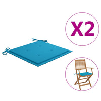 Thumbnail for Gartenstuhl-Kissen 2 Stk. Blau 40x40x3 cm Stoff