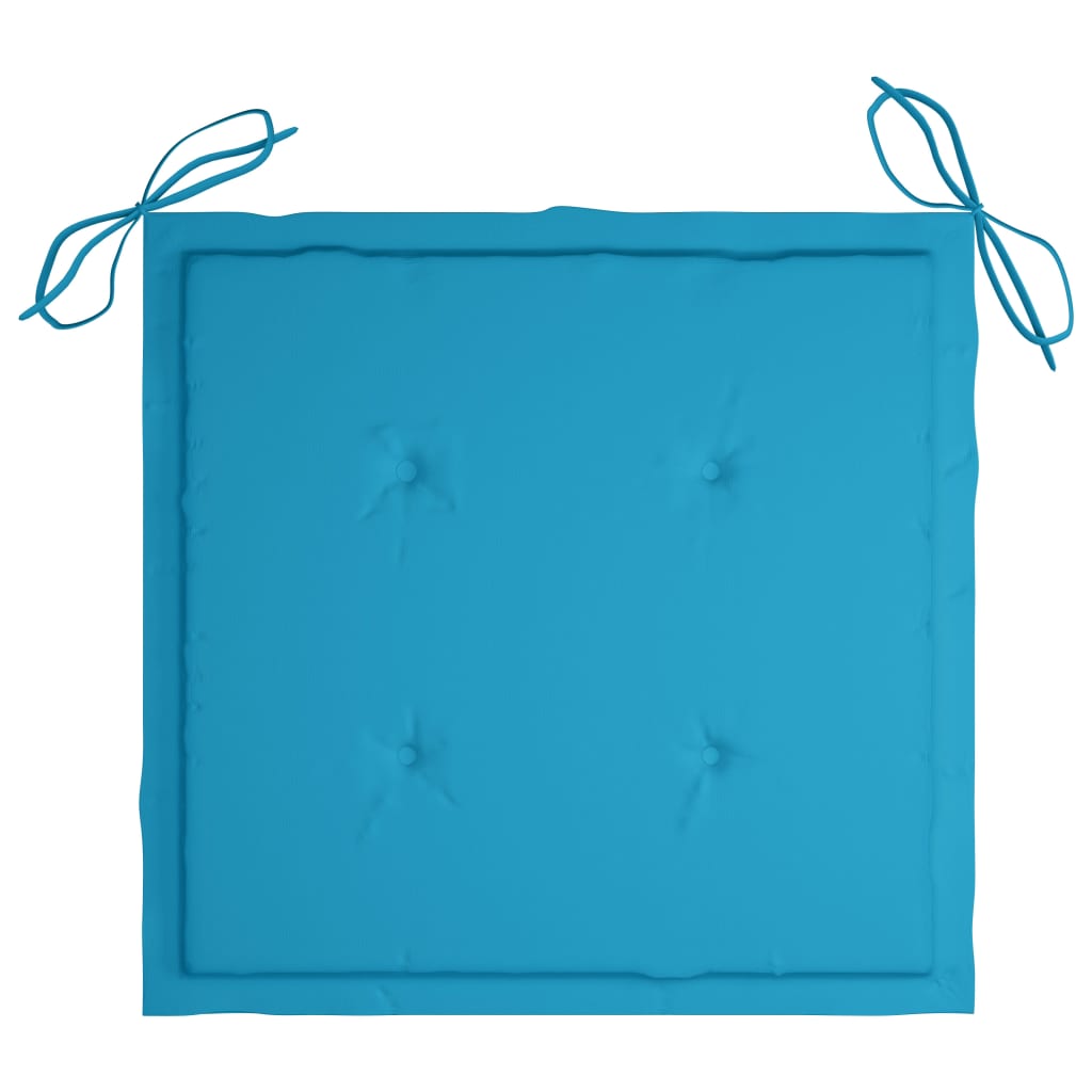Gartenstuhl-Kissen 2 Stk. Blau 40x40x3 cm Stoff