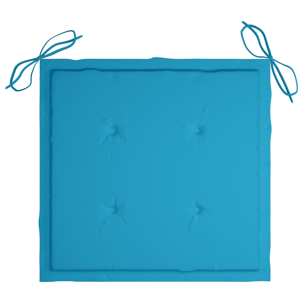 Gartenstuhl-Sitzkissen 6 Stk. Blau 40x40x3 cm Stoff