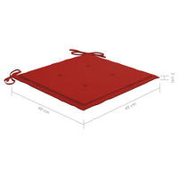 Thumbnail for Gartenstuhl-Kissen 6 Stk. Rot 40x40x3 cm Oxford-Gewebe