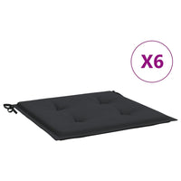 Thumbnail for Gartenstuhl-Kissen 6 Stk. Schwarz 40x40x3 cm Oxford-Gewebe