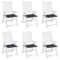 Thumbnail for Gartenstuhl-Kissen 6 Stk. Schwarz 40x40x3 cm Oxford-Gewebe