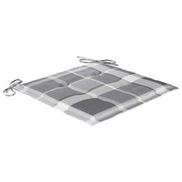 Thumbnail for Gartenstuhl-Kissen 6 Stk. Grau Karomuster 40x40x3 cm