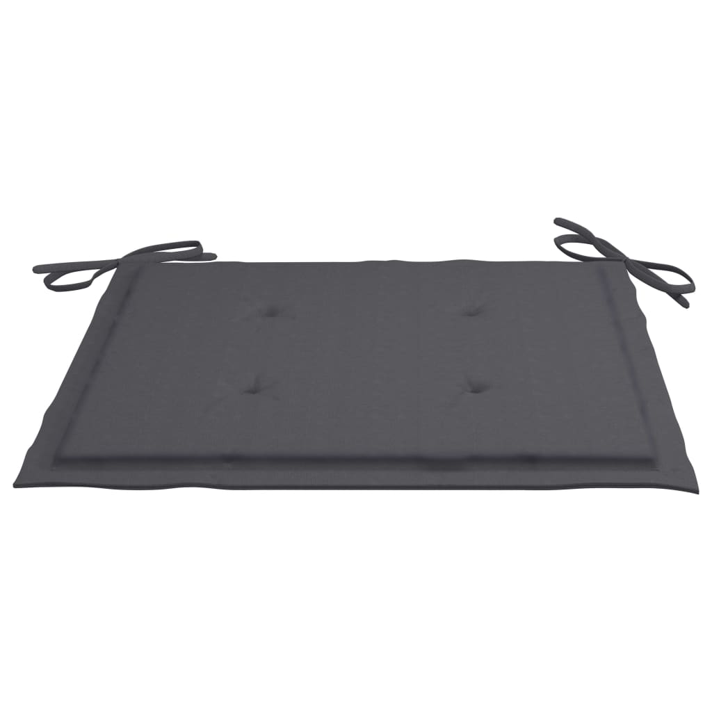 Gartenstuhl-Kissen 6 Stk. Anthrazit 50x50x3 cm Stoff
