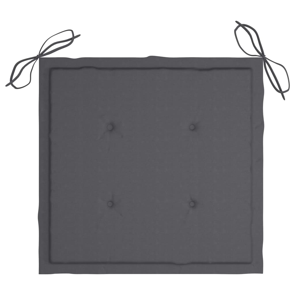 Gartenstuhl-Kissen 6 Stk. Anthrazit 50x50x3 cm Stoff